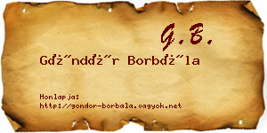 Göndör Borbála névjegykártya