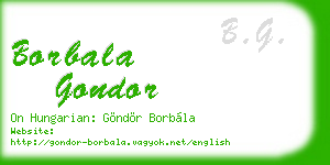borbala gondor business card