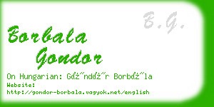 borbala gondor business card